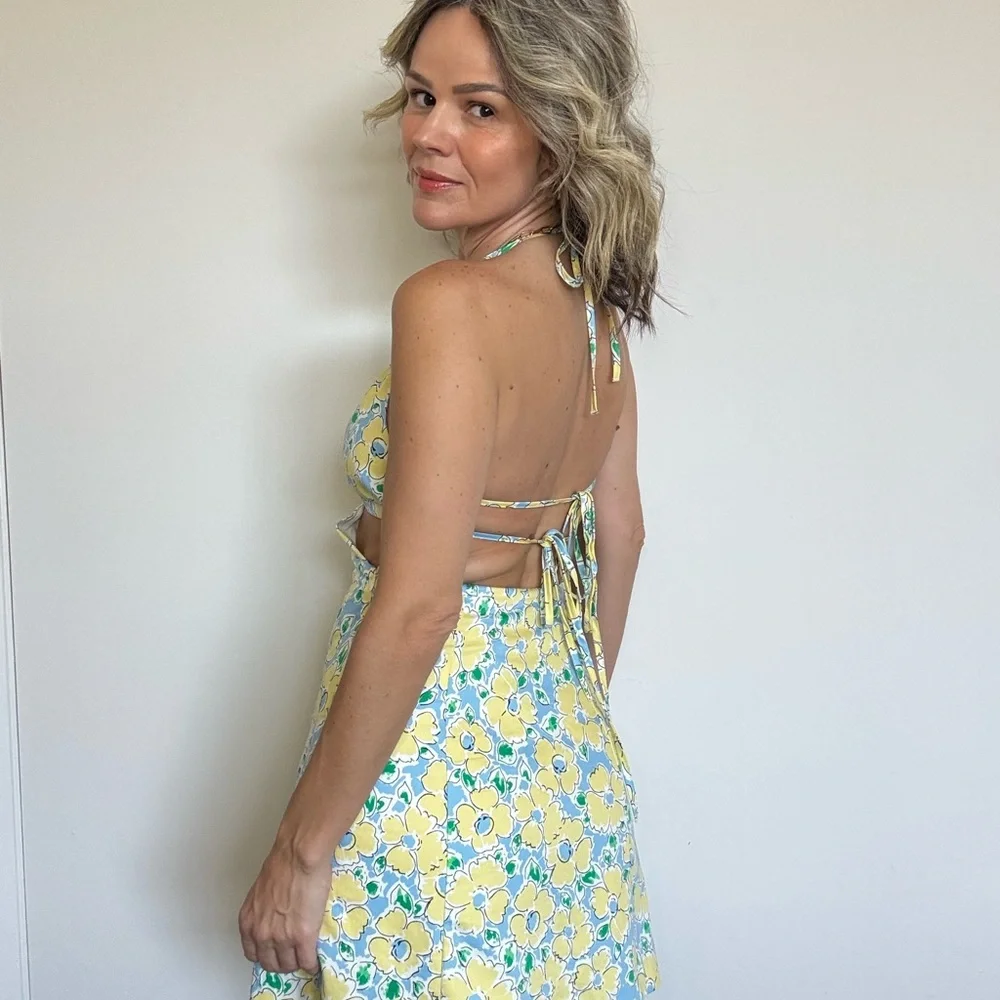 Zara Floral Print Cut Out Dress - Picture 7 of 15